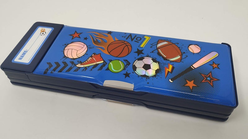 Hot Focus Sport Multifunction Pencil Case,Pencil Box for Boys. 2 Compartments Unique Stationery Set w/Pop Out Calculator and Pencil Sharpener. Best Back to School Gift Set for Kids, Boy & Teen. - Image 4